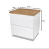 VBChome White Wall-Mounted Bathroom Vanity with 60 x 35 cm Sink view 3