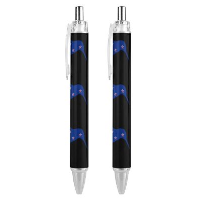 Retractable Ballpoint Pen with New Zealand Flag and Kiwi, 0.5 mm Fine Tip