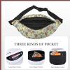 Fanny Pack for Women and Men, Waterproof, 3 Zipper Pockets, for Running and Travel, Black, One Size view 3