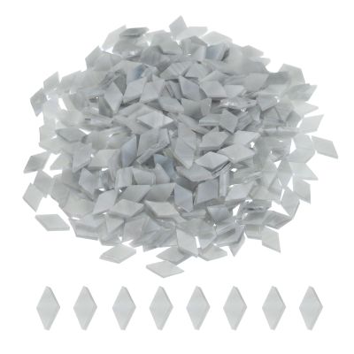 sourcing map 200 g Diamond-Shaped Glass Mosaic Tiles, Gray