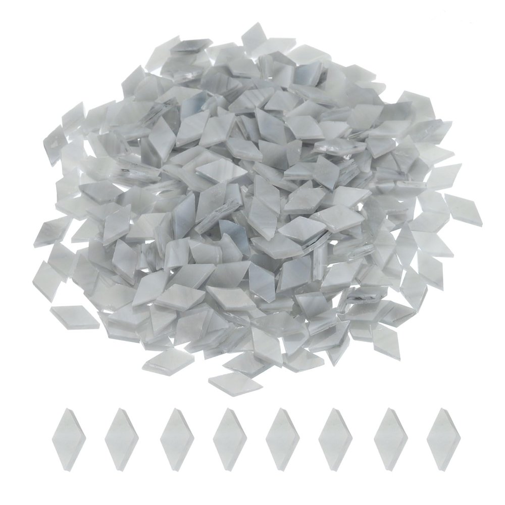 sourcing map 200 g Diamond-Shaped Glass Mosaic Tiles, Gray