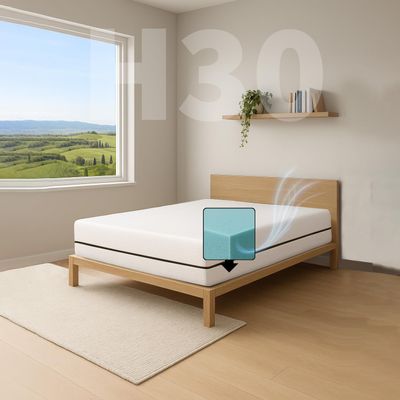 Comfy Line Mattress for French Bed, 150 x 195 cm, Water Foam, 30 cm High, 7 Zones, Orthopedic, Breathable Cotton Cover, Made in Italy