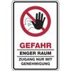 Dreifke Sticker | Confined Space Hazard Sign, 200 x 300 mm Self-Adhesive Film view 1