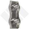 Stainless Steel Wire Rope Clips, Duplex, 4 mm, 100-Pack view 3