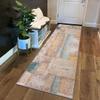 Siunwdiy Vintage Patchwork Runner Rug, Beige-Green-Yellow, Non-Slip, Washable, Customizable, 14.6 x 440 cm view 1