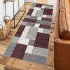 Siunwdiy Gray-Red-White Patchwork Runner Rug, Non-Slip, Washable, Customizable view 3
