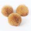 10-Piece 10 cm Faux Fur Pom-Poms, Brown view 1