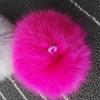 10-Piece 10 cm Faux Fur Pom-Poms, Brown view 4