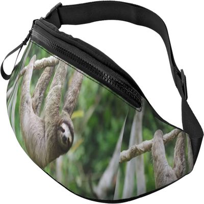 Running Belt Bag, Waist Bag, Sports Belt Bag, Chest Pack for Men and Women (Lovely Tree Sloths Lazy)