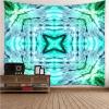 CEVAN Indie Vintage Geometric Cross-Pattern Wall Tapestry, Blue, 350 x 250 cm view 1
