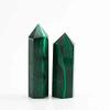 BOMDOG Natural Rough Crystal, 1 Piece, 70–80 mm, Handmade Carved Malachite Point Crystal Wand view 3