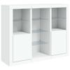 vidaXL 3-Piece Sideboard Set with LED Lights, White view 1