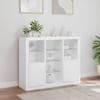 vidaXL 3-Piece Sideboard Set with LED Lights, White view 2