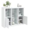 vidaXL 3-Piece Sideboard Set with LED Lights, White view 4