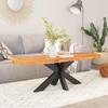 vidaXL Oval Tabletop 100x40x3.8 cm Solid Acacia Wood view 2