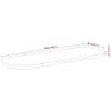 vidaXL Oval Tabletop 100x40x3.8 cm Solid Acacia Wood view 4