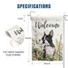 Floral Boston Terrier Garden Flag for Spring and Summer, Double-Sided, 30.5 x 45.7 cm view 2