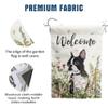 Floral Boston Terrier Garden Flag for Spring and Summer, Double-Sided, 30.5 x 45.7 cm view 3