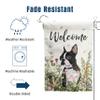 Floral Boston Terrier Garden Flag for Spring and Summer, Double-Sided, 30.5 x 45.7 cm view 4