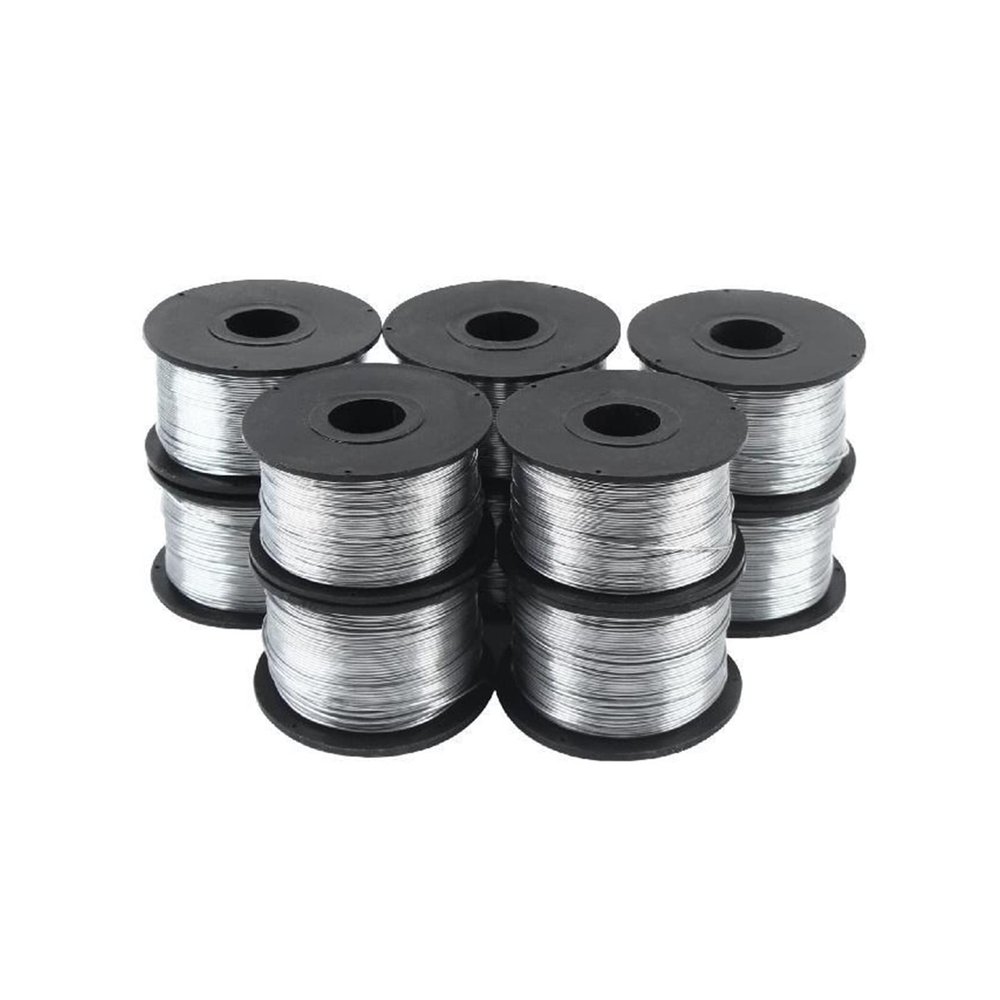 0.8 mm Rebar Tie Wire Spools, 10 Rolls, Corrosion-Resistant, 110 m