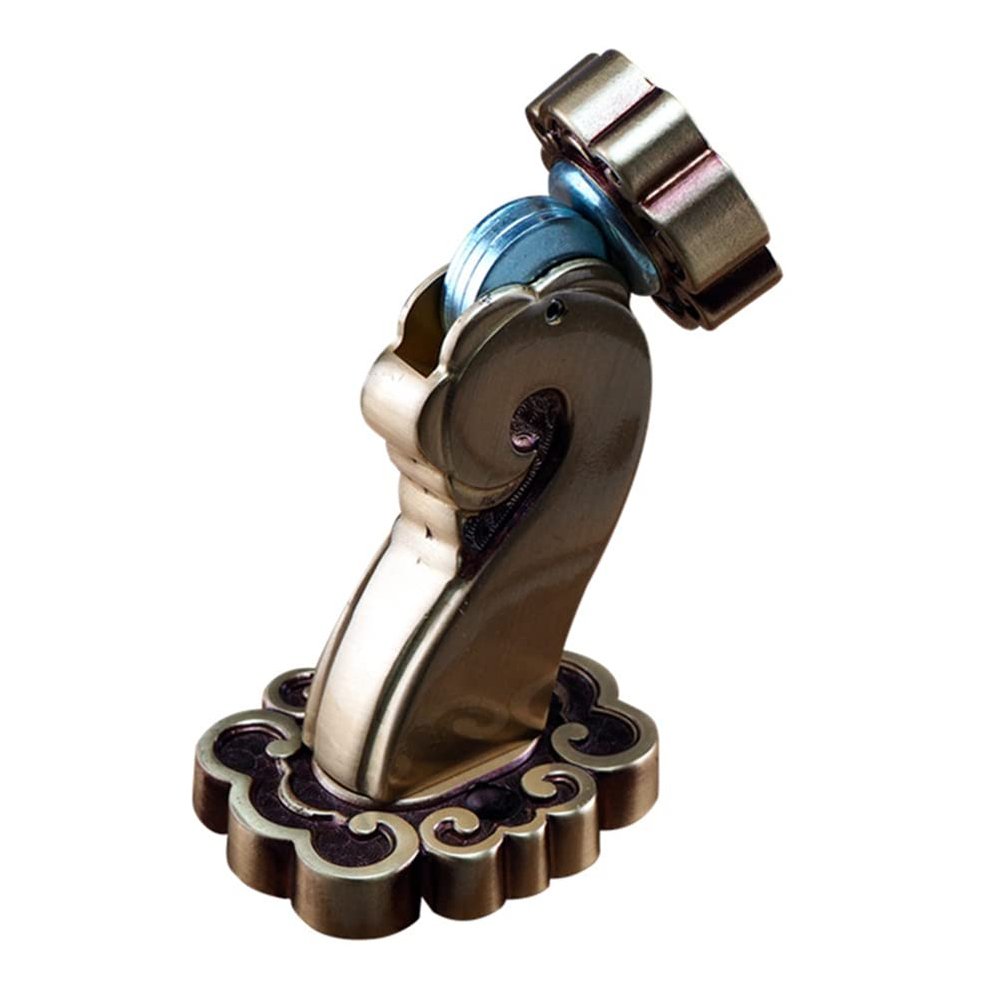 WEITOL Magnetic Door Stopper, Copper, Lucky Pattern, Floor/Wall Mount, Rose Gold/Bronze