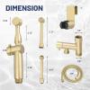 Greenspring Toilet Bidet Sprayer Attachment, Brushed Gold, Brass view 2