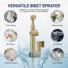 Greenspring Toilet Bidet Sprayer Attachment, Brushed Gold, Brass view 3