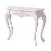 White Decorative Console Table, 4-Leg Entryway Table, 80 x 25 x 86 cm view 1