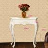 White Decorative Console Table, 4-Leg Entryway Table, 80 x 25 x 86 cm view 2