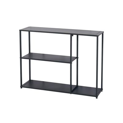 Black Forged-Iron-Style Console Table, Modern Narrow Entryway Table