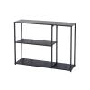 Black Forged-Iron-Style Console Table, Modern Narrow Entryway Table view 1