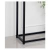 Black Forged-Iron-Style Console Table, Modern Narrow Entryway Table view 4