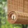 Sh000ad Retro Bamboo Roller Blind, Drill-Mount, Indoor/Outdoor, 165 x 100 cm view 4