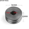 A-Type Double-Groove V-Belt Pulley, Cast Iron, 58 x 30 x 19 mm view 2