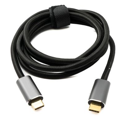 System-S USB 3.2 Gen 2 150 cm USB-C to USB-C Braided Cable, 20 Gbps, 100 W
