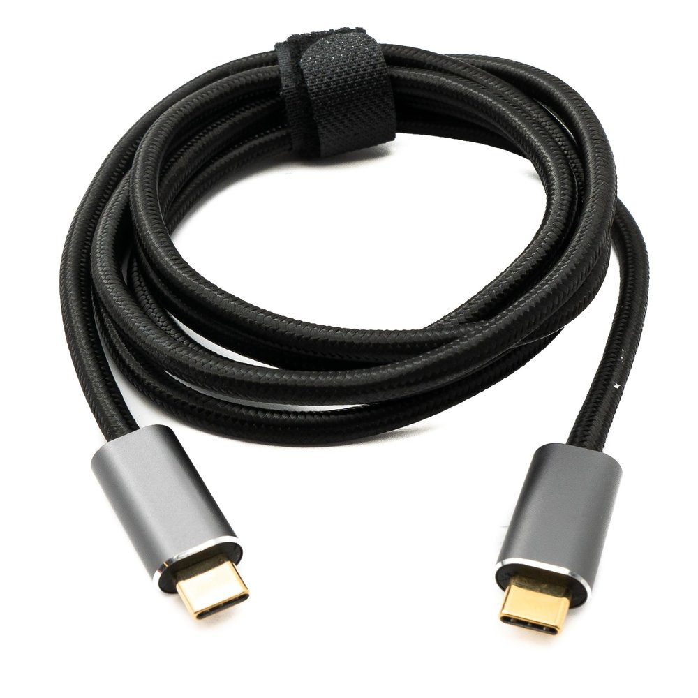 System-S USB 3.2 Gen 2 150 cm USB-C to USB-C Braided Cable, 20 Gbps, 100 W