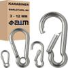 Stainless Steel Carabiner Snap Hook with Thimble and Nut, 5 x 50 mm, up to 390 kg view 1