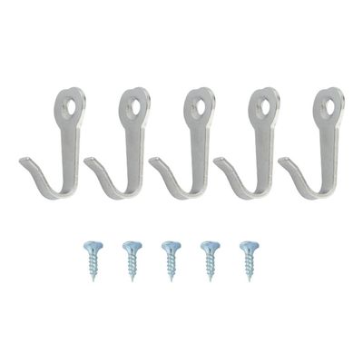 5-Pack Mini Wall Hooks for Towels, Coats, Bags and Hats