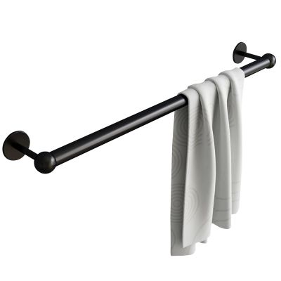 LOHXA Wall-Mounted Towel Bar, 304 Stainless Steel, Screw-Mount, Matte Black/Multi-Colored, 100 cm