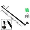 LOHXA Wall-Mounted Towel Bar, 304 Stainless Steel, Screw-Mount, Matte Black/Multi-Colored, 100 cm view 2