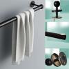 LOHXA Wall-Mounted Towel Bar, 304 Stainless Steel, Screw-Mount, Matte Black/Multi-Colored, 100 cm view 3