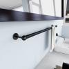 LOHXA Wall-Mounted Towel Bar, 304 Stainless Steel, Screw-Mount, Matte Black/Multi-Colored, 100 cm view 4