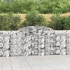 Hommdiy Gabion Baskets with Arched Top, 8 pcs, 300 x 30 x 100/120 cm, Galvanized Iron view 1