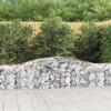 Hommdiy Gabion Baskets with High Arch, 4-Pack, 400 x 30 x 60/80 cm, Galvanized Iron view 1