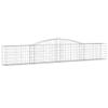 Hommdiy Gabion Baskets with High Arch, 4-Pack, 400 x 30 x 60/80 cm, Galvanized Iron view 3
