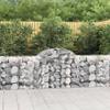 Hommdiy Gabions with High Arch, 13 pcs., 200 x 50 x 80/100 cm, Galvanized Iron view 1