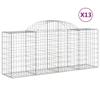 Hommdiy Gabions with High Arch, 13 pcs., 200 x 50 x 80/100 cm, Galvanized Iron view 2