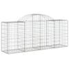 Hommdiy Gabions with High Arch, 13 pcs., 200 x 50 x 80/100 cm, Galvanized Iron view 3