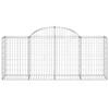 Hommdiy Gabions with High Arch, 13 pcs., 200 x 50 x 80/100 cm, Galvanized Iron view 4