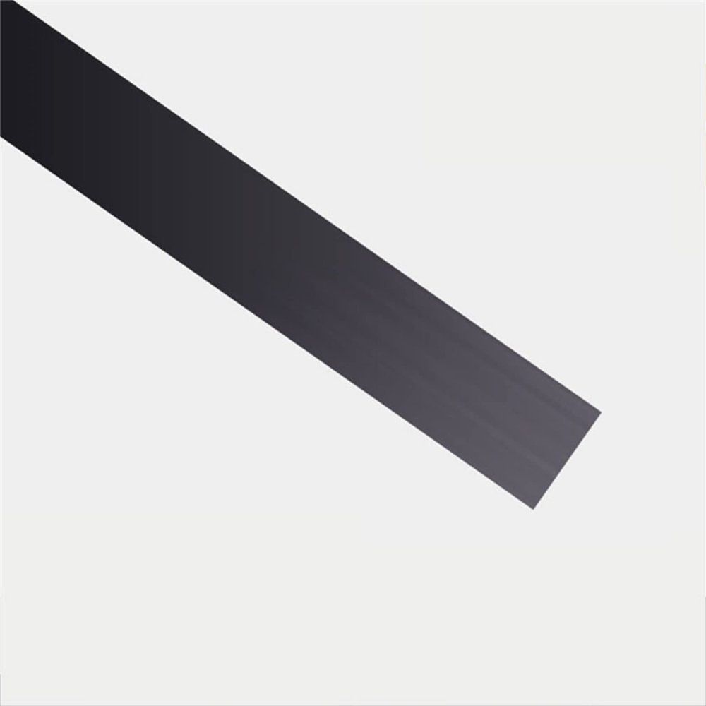 PuPLum 3 m Flexible Self-Adhesive Stainless Steel Wall Trim, Brushed Black, 5 cm (2 in)